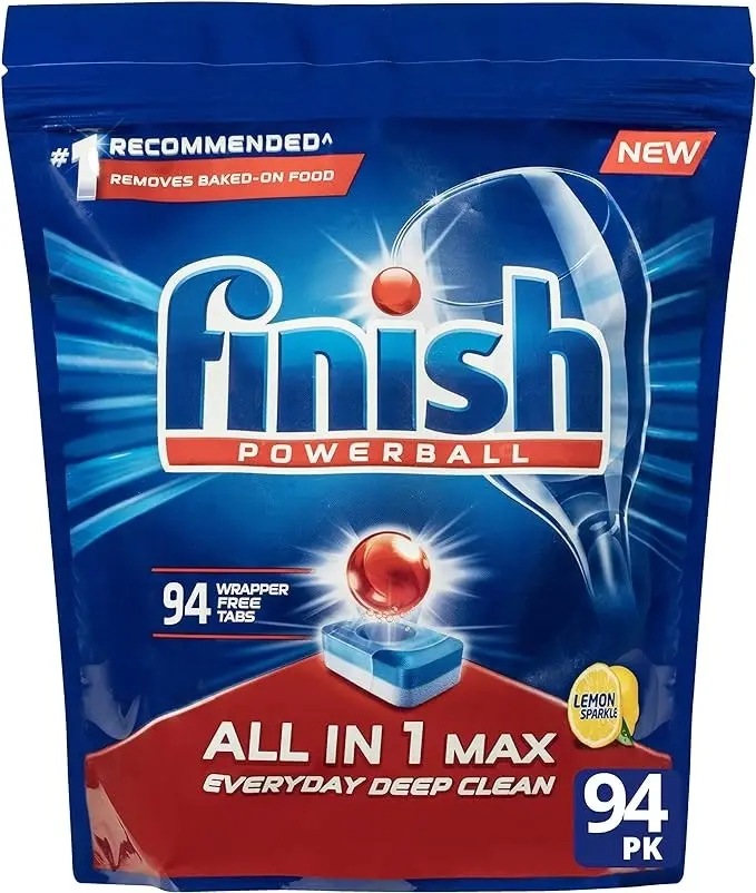 2 Pack Finish Powerball All-in-1 Max Dishwashing Tablets Lemon Sparkle 94