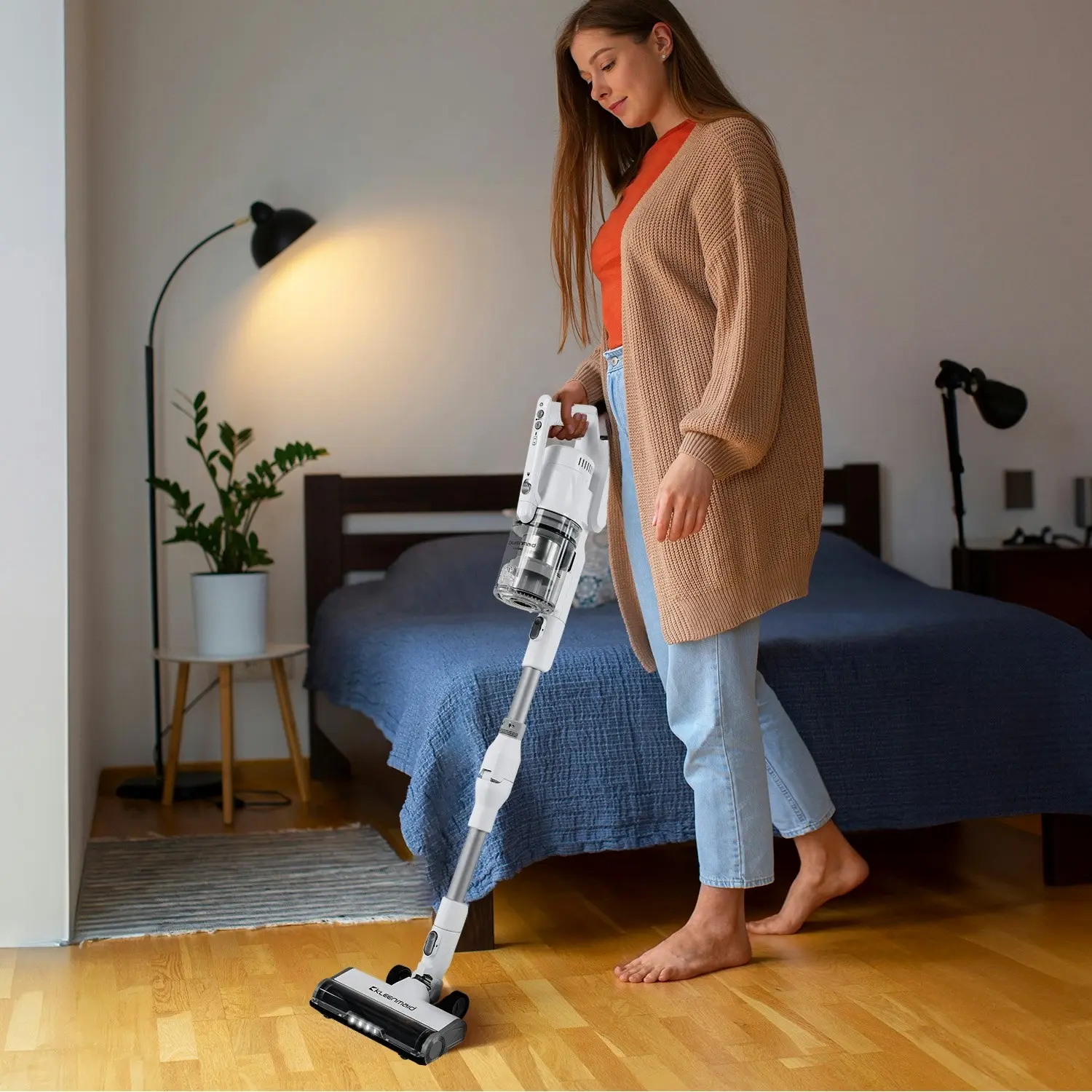 Kleenmaid Cordless Stick Vacuum Cleaner with Split Wand and Wet Mop - CSV 3865