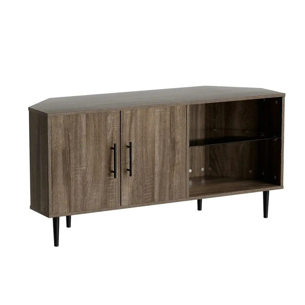 Artiss Corner Entertainment Unit TV Cabinet Walnut 120CM