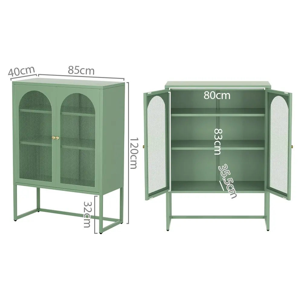 ArtissIn Buffet Sideboard Metal Cabinet - ELMA Green