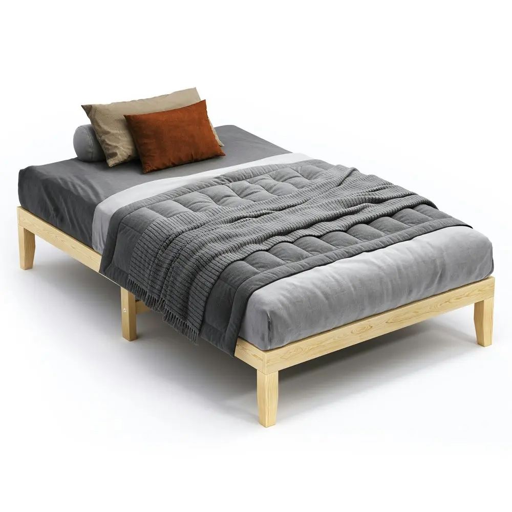 Alfordson Mattress Platform Wooden Bed Frame King Single