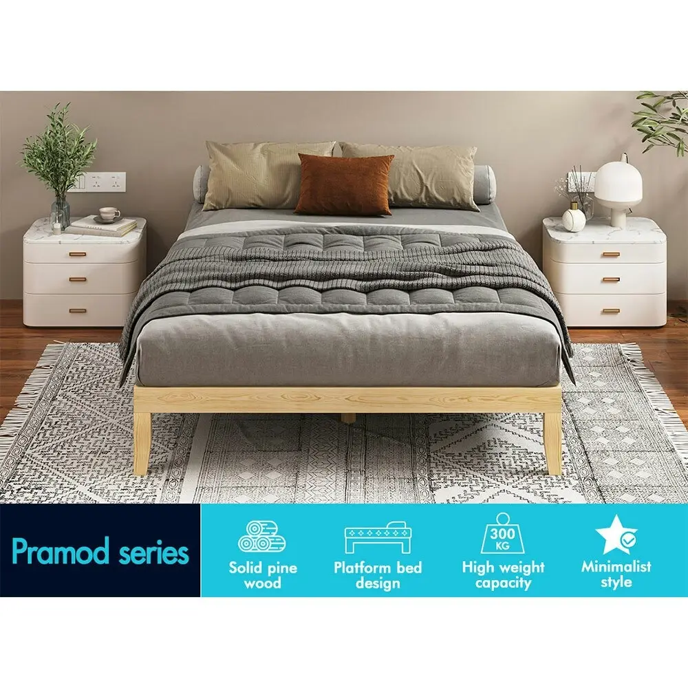 Alfordson Mattress Platform Wooden Bed Frame Queen