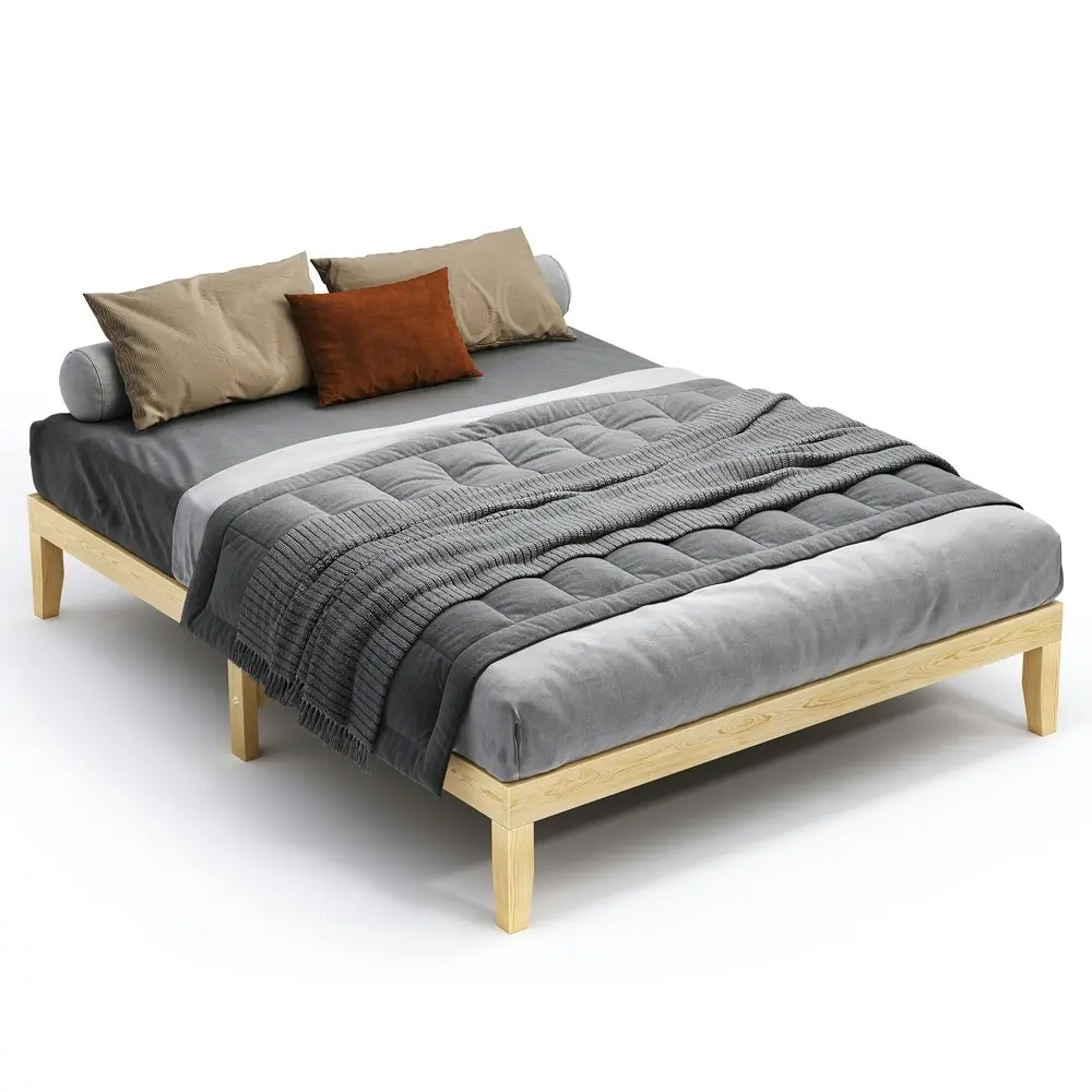 Alfordson Mattress Platform Wooden Bed Frame Queen