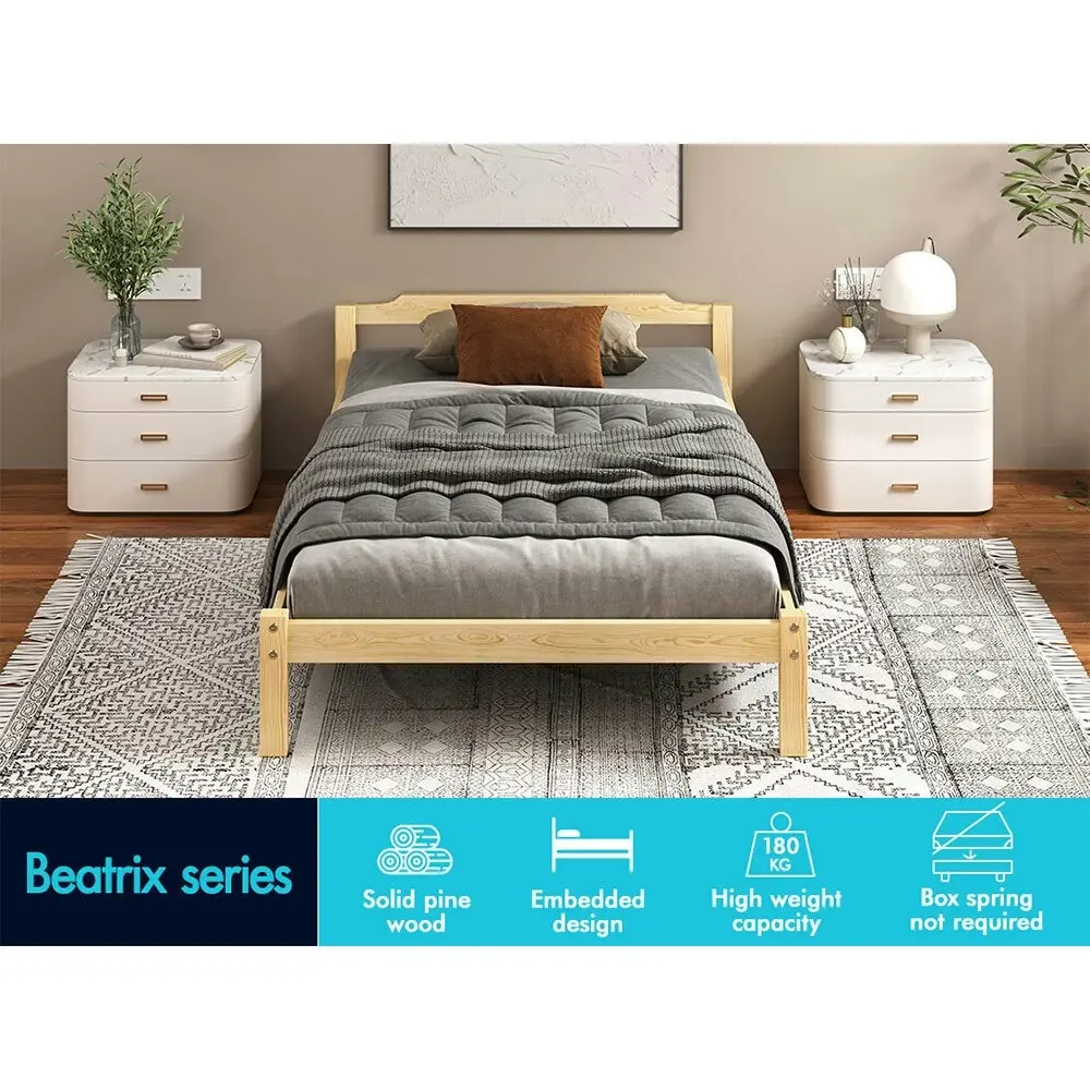 Alfordson Bed Frame King Single Size Wooden Base