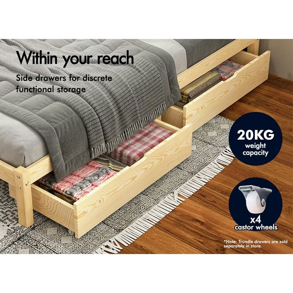 Alfordson Bed Frame King Single Size Wooden Base