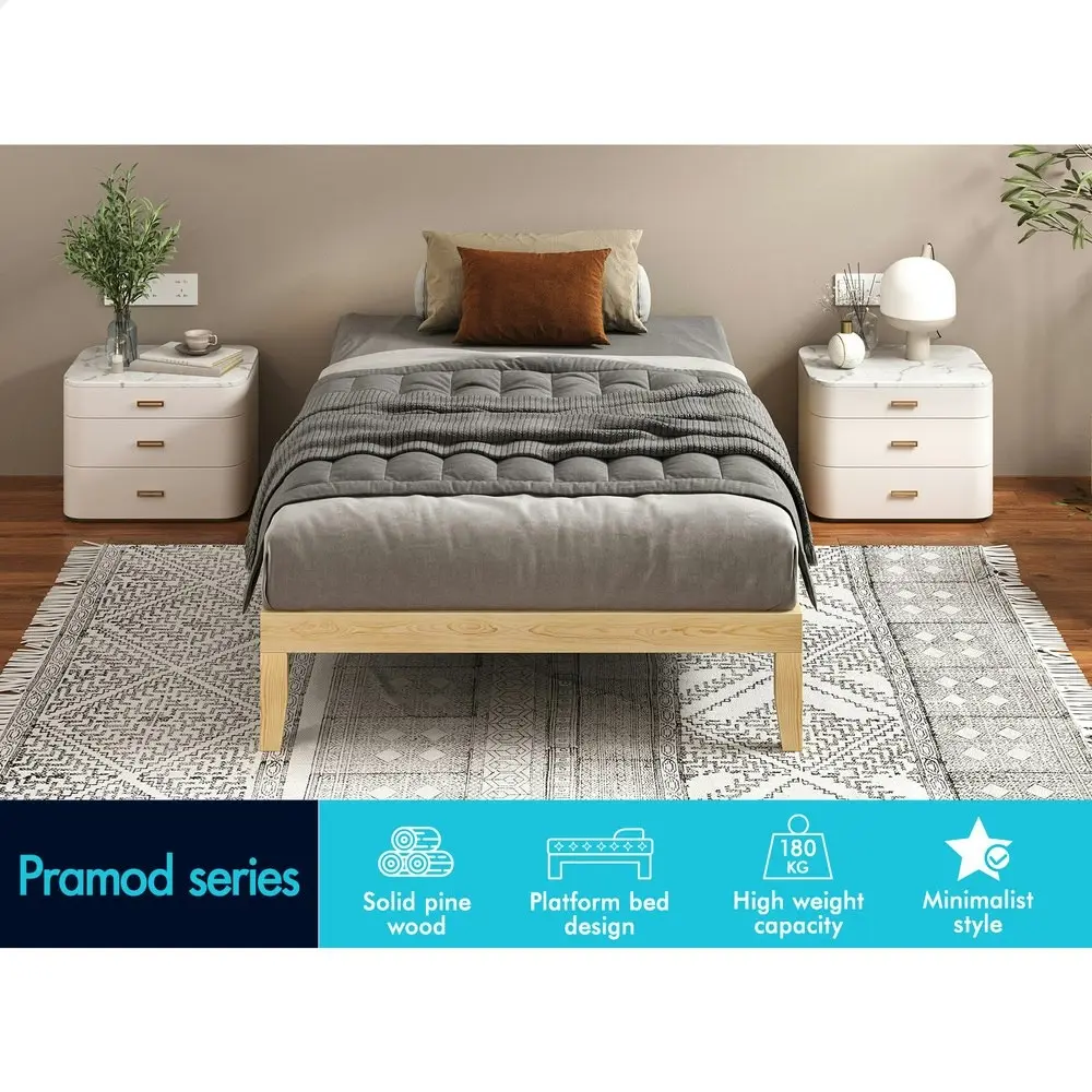 Alfordson Mattress Platform Wooden Bed Frame Single