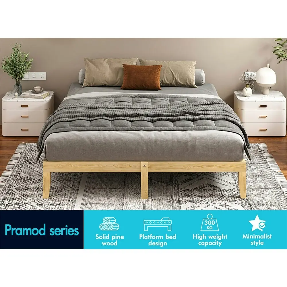 Alfordson Mattress Platform Wooden Bed Frame King