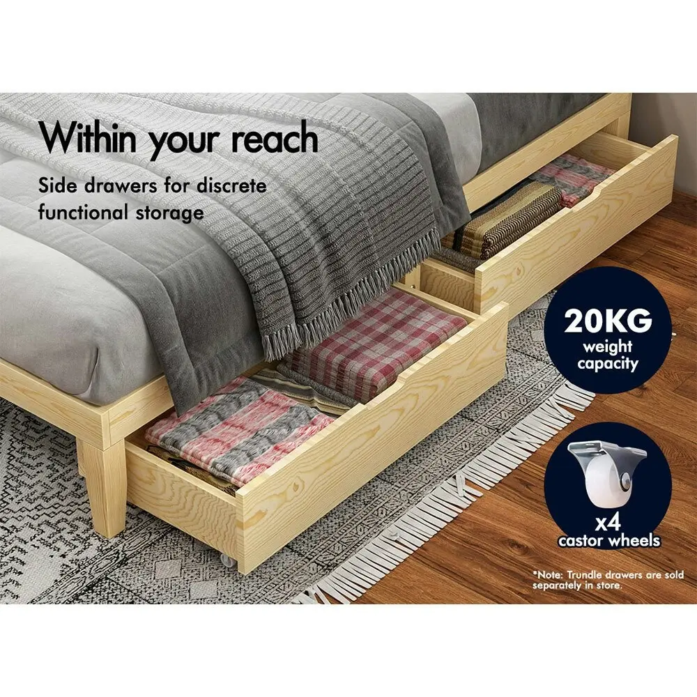 Alfordson Mattress Platform Wooden Bed Frame King