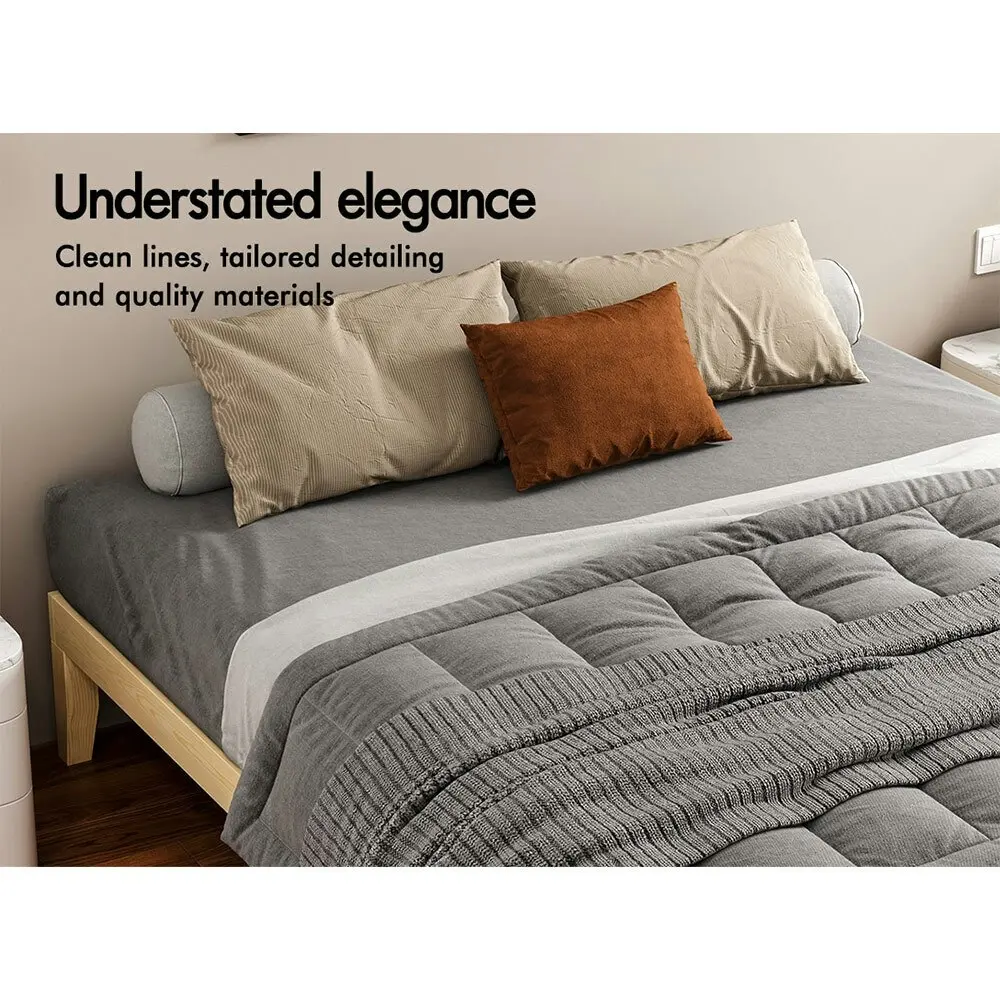 Alfordson Mattress Platform Wooden Bed Frame King