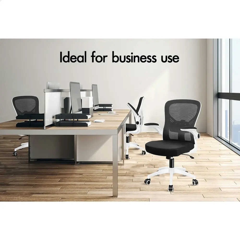 Alfordson Mesh Mid Back Computer Office Chair - Black White