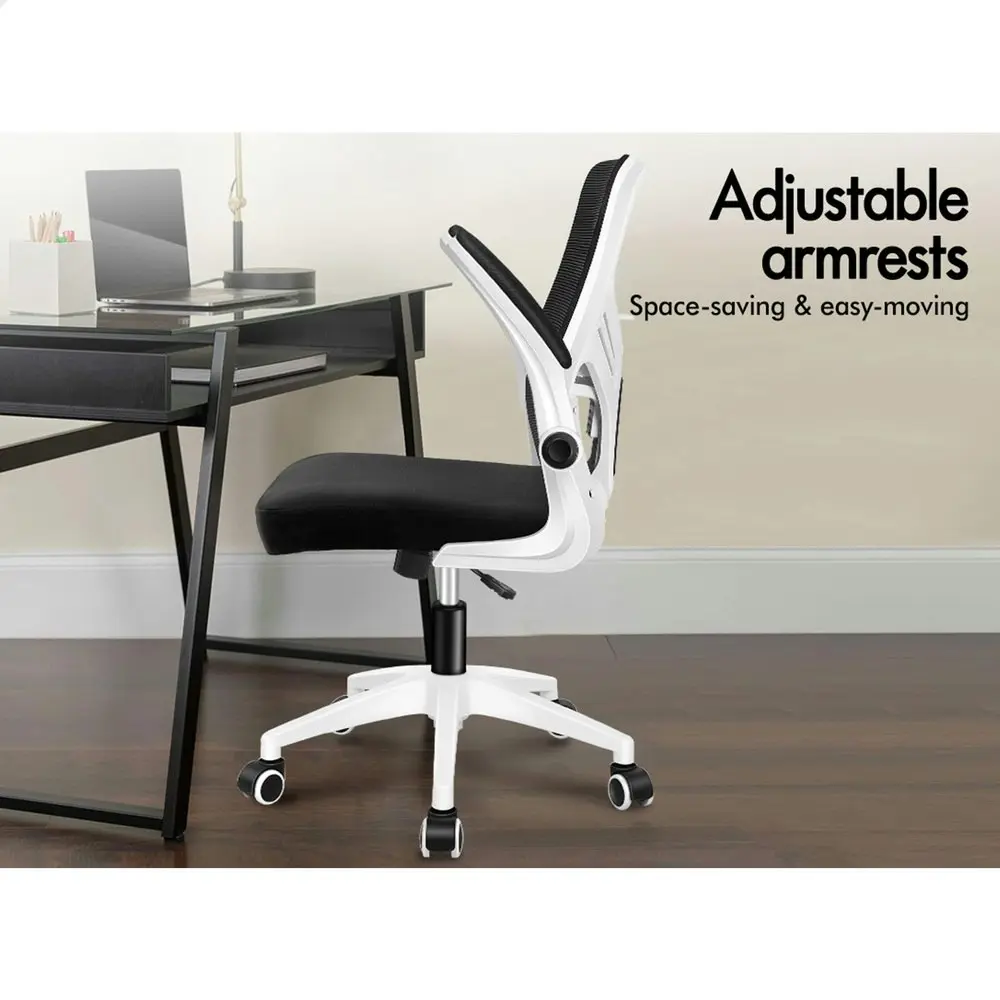 Alfordson Mesh Mid Back Computer Office Chair - Black White