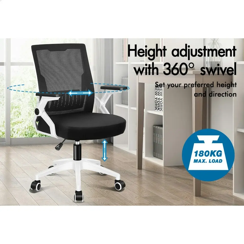 Alfordson Mesh Computer Work Office Chair Black White