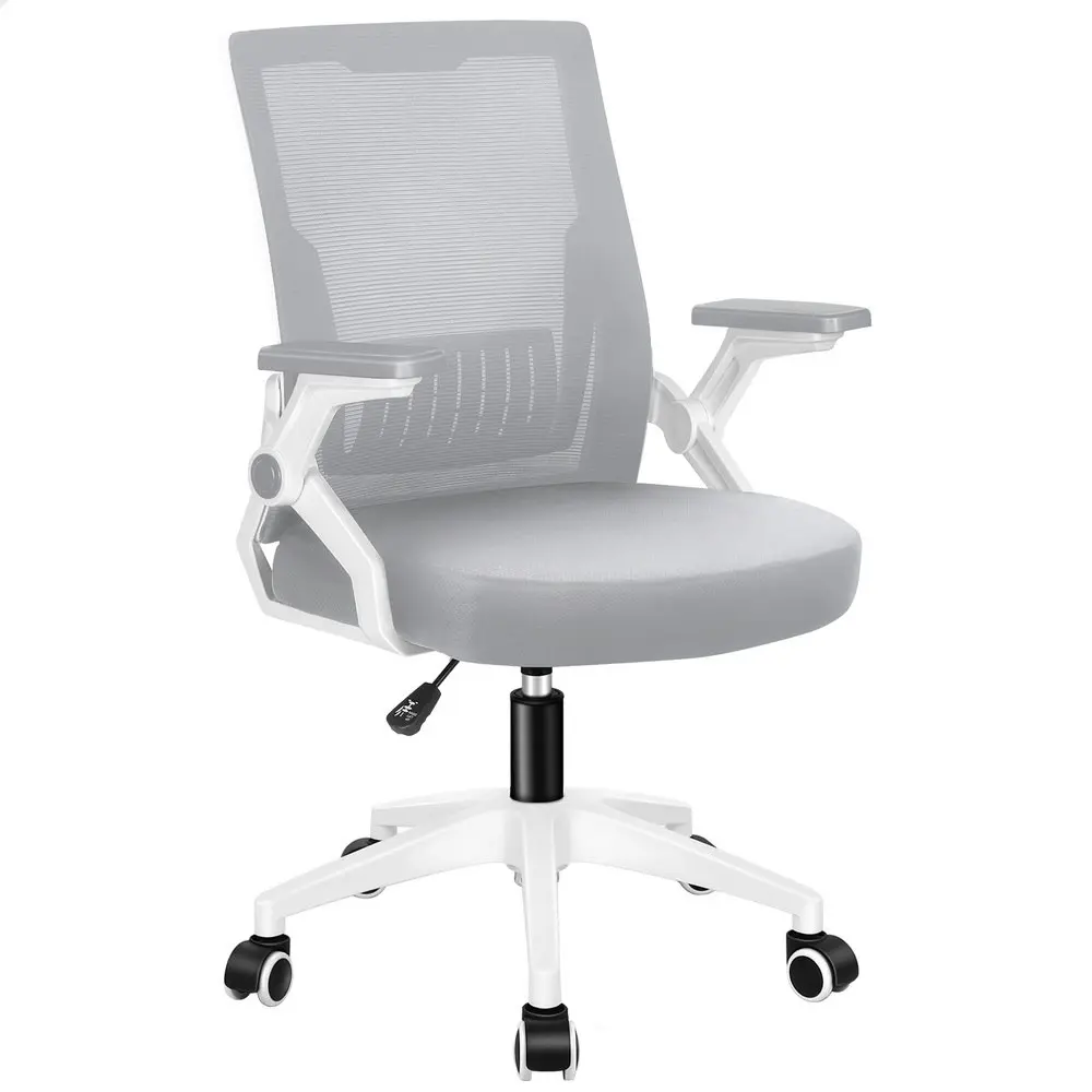 Alfordson Mesh Computer Work Office Chair Grey White