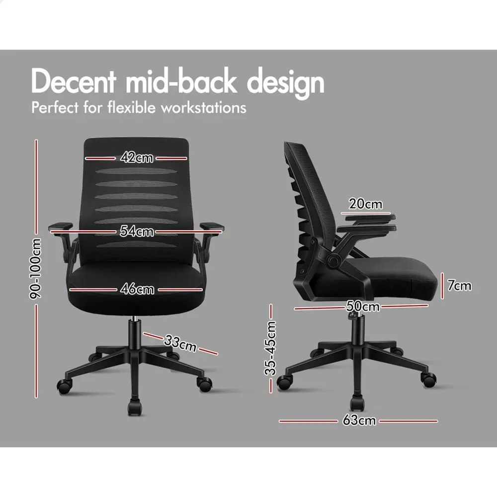 Alfordson Mid Back Executive Mesh Office Chair Black