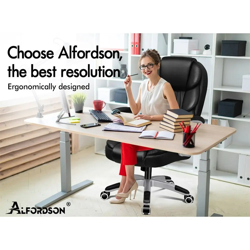 Alfordson Office Chair Upgraded Armrests Alpha Black