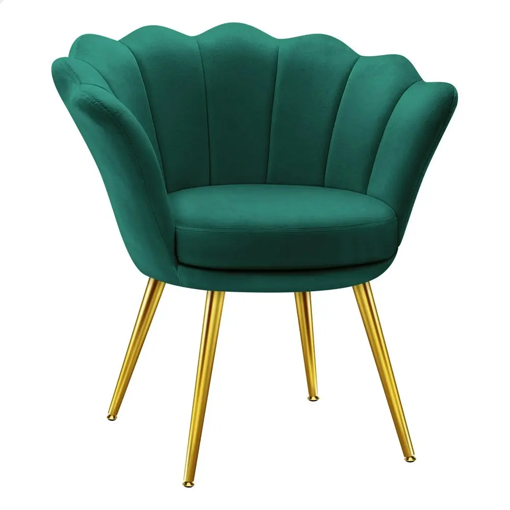 Alfordson Armchair Accent Chair Velvet Seat Green