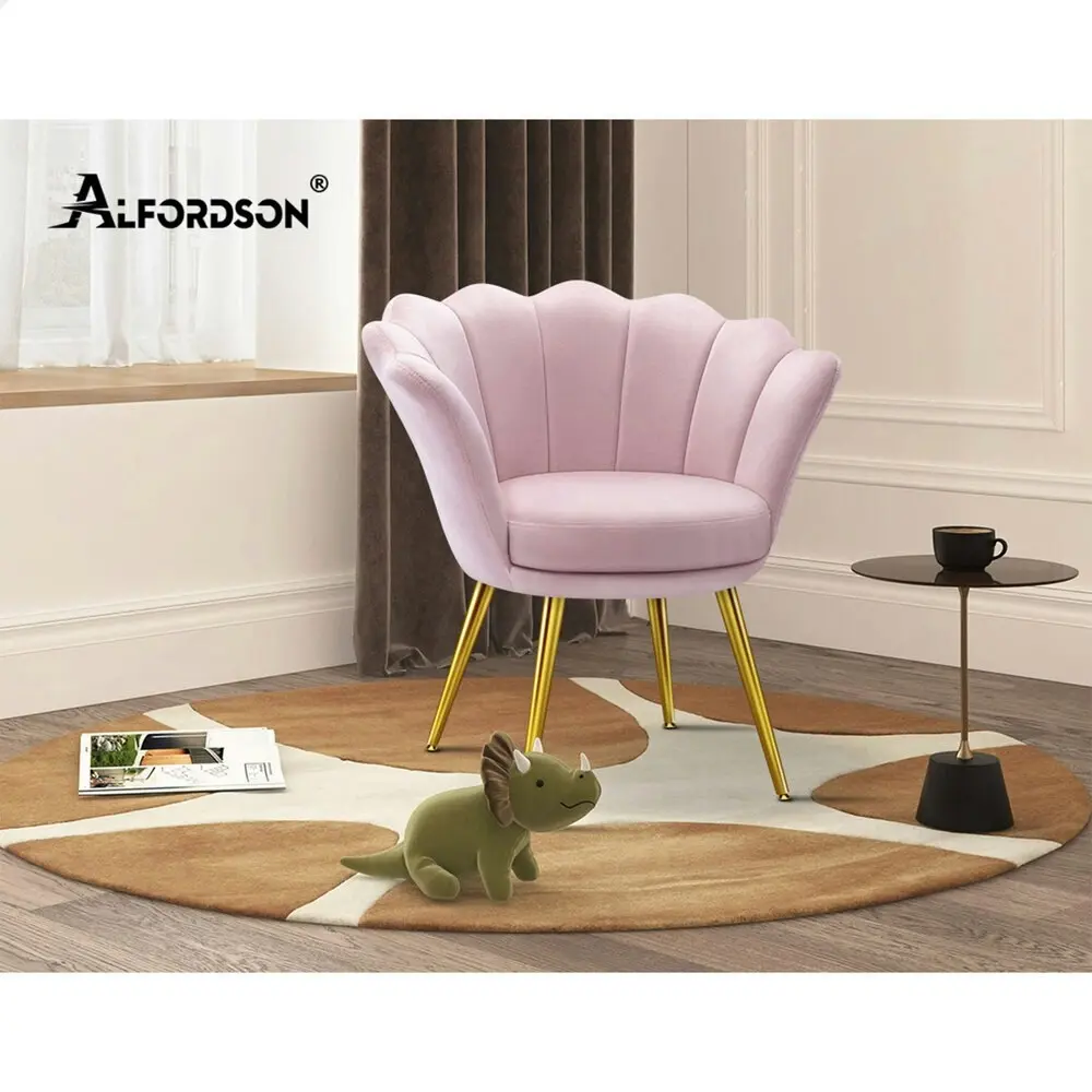 Alfordson Armchair Accent Chair Velvet Seat Pink