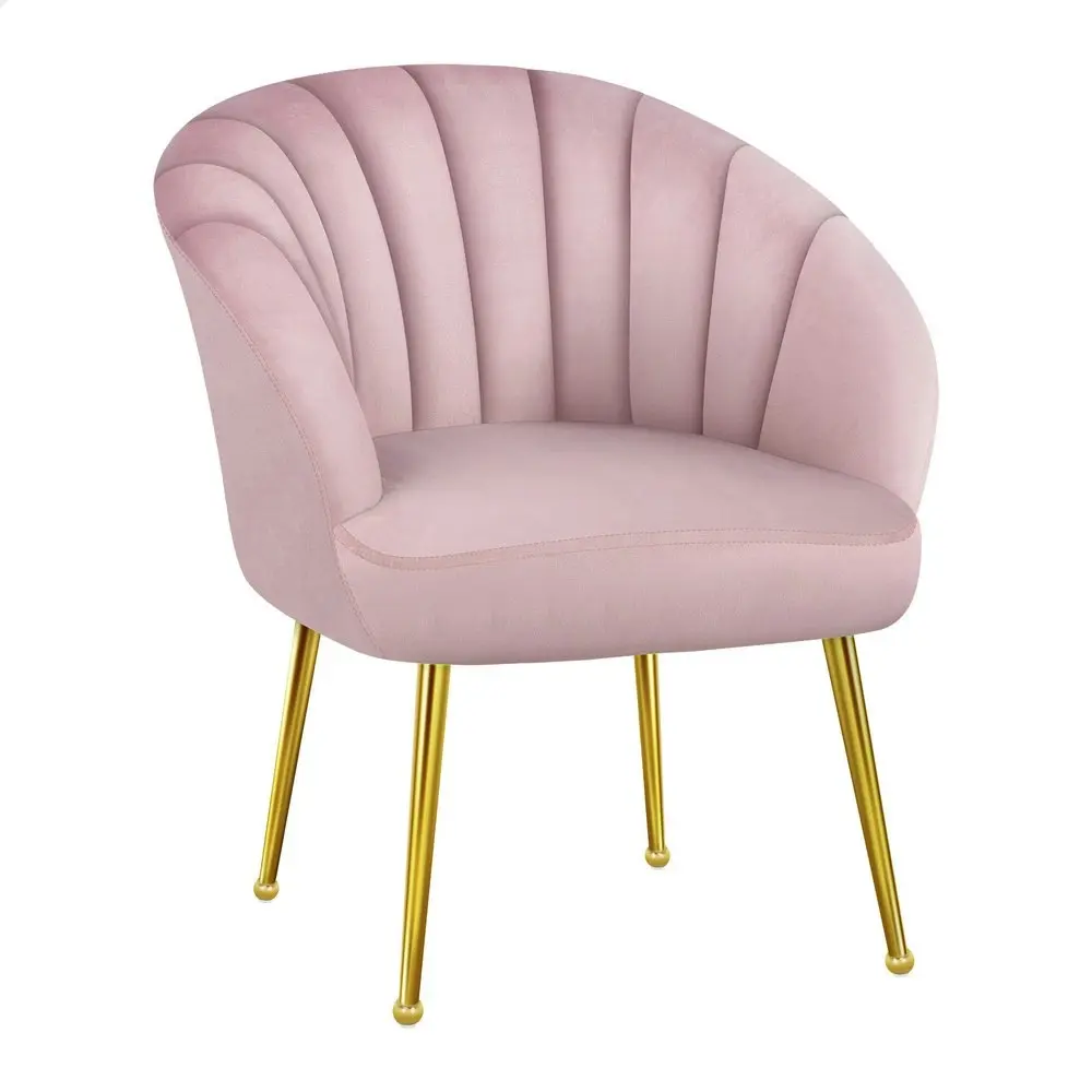 Alfordson Armchair Lounge Accent Chair Velvet Pink