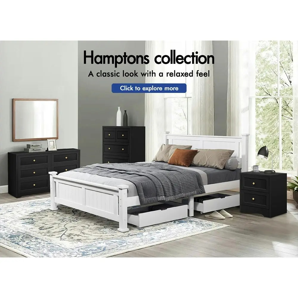 Alfordson 6 Chest of Drawers Hamptons Black