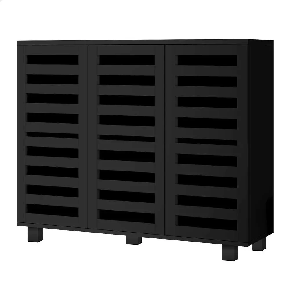 Alfordson Shoe Cabinet Rack 30 Pairs Black