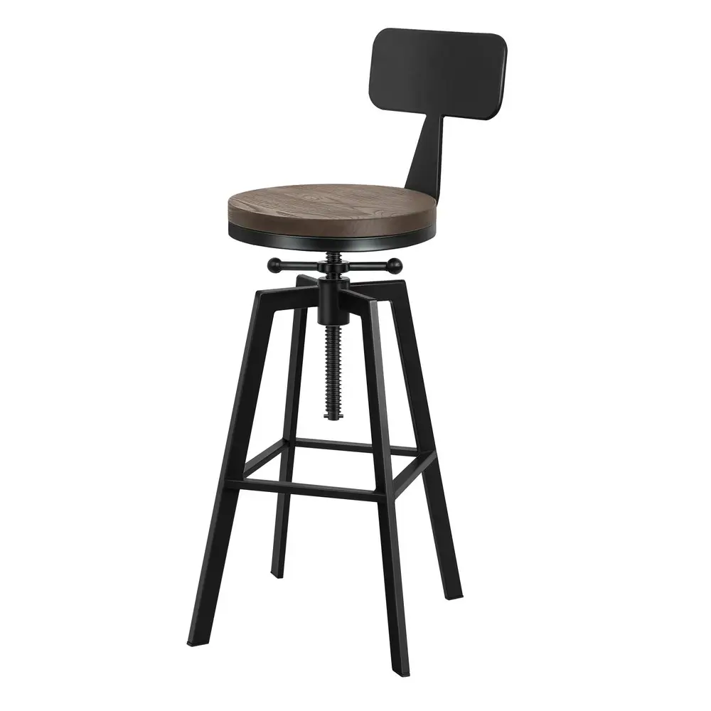 Alfordson 2x Backrest Bar Stool Ezra