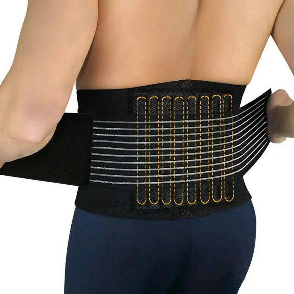 Lumbar Lower Back Support Belt Brace Strap Pain Relief Posture Waist Trimmer Au