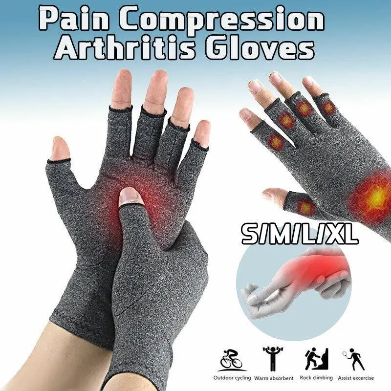 Arthritis Gloves Compression Joint Finger Pain Relief Hand Wrist Support Brace