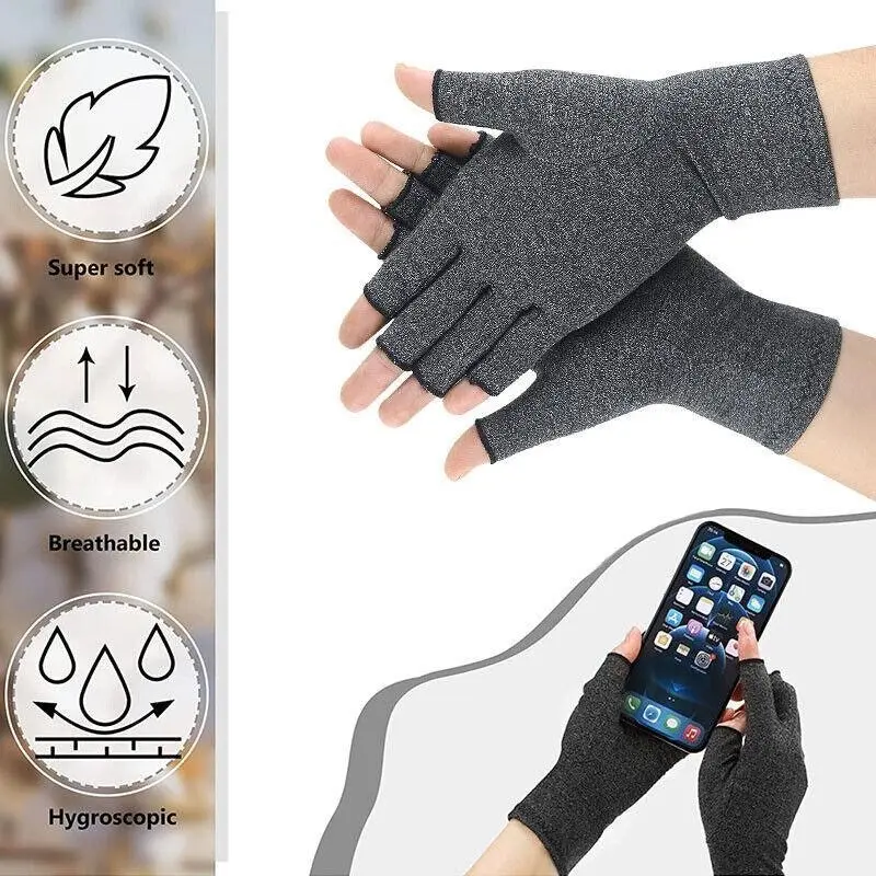 Arthritis Gloves Compression Joint Finger Pain Relief Hand Wrist Support Brace