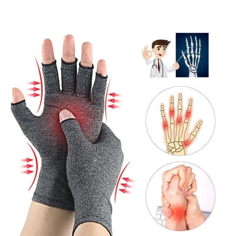 Arthritis Gloves Compression Joint Finger Pain Relief Hand Wrist Support Brace