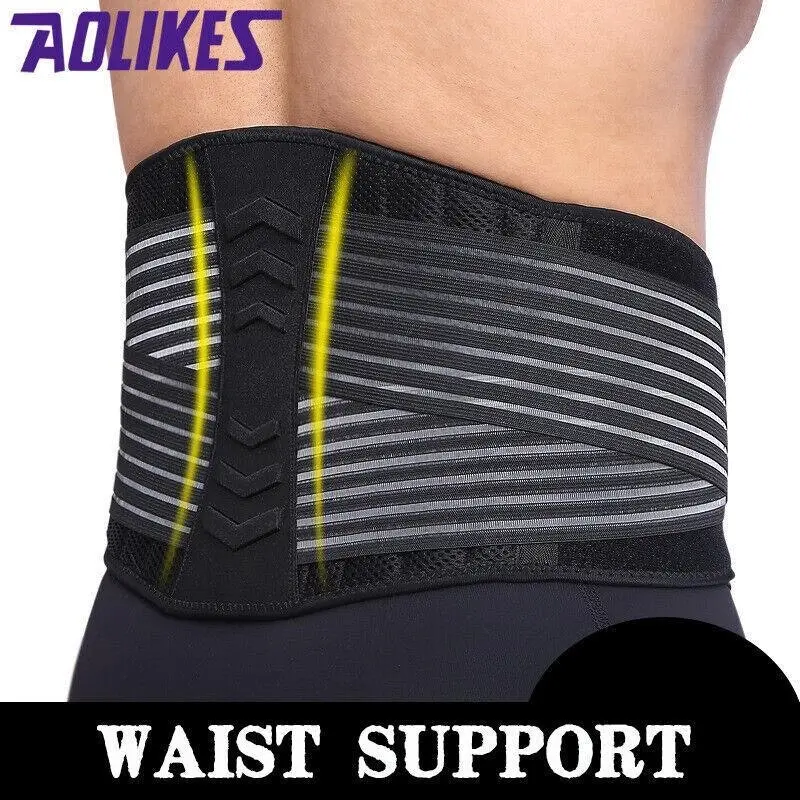 Posture Waist Trimmer Lumbar Lower Support Belt Pain Relief Back Brace Strap Au