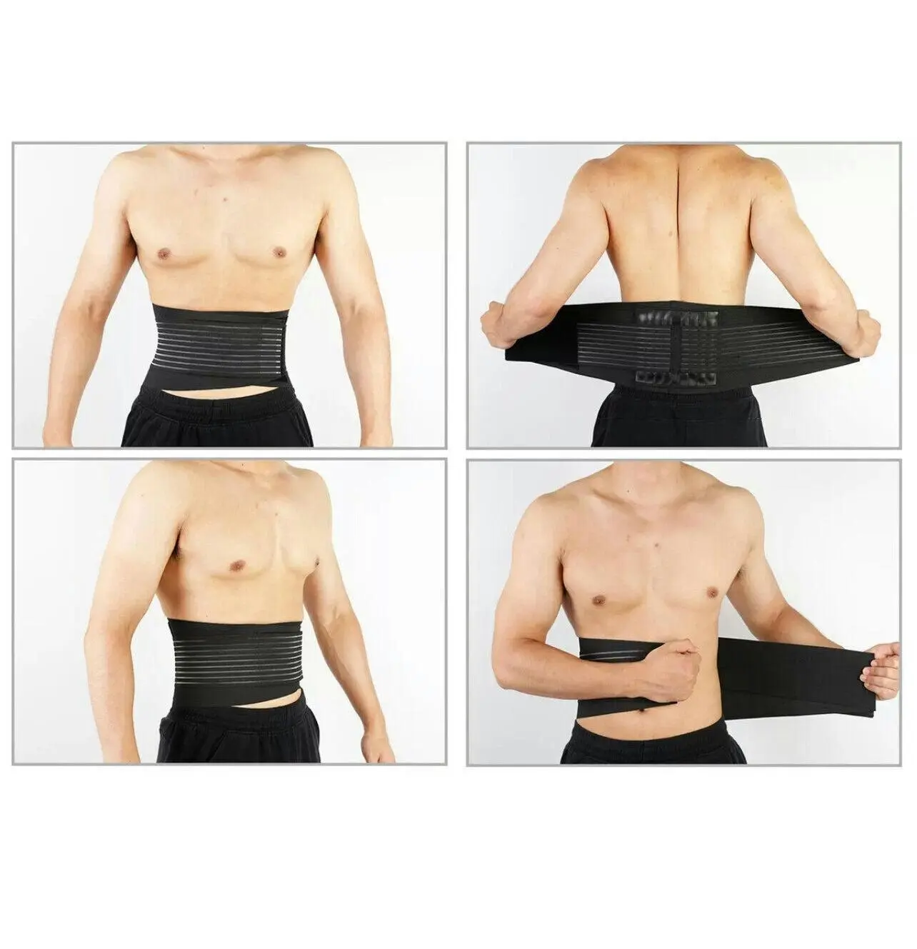 Posture Waist Trimmer Lumbar Lower Support Belt Pain Relief Back Brace Strap Au