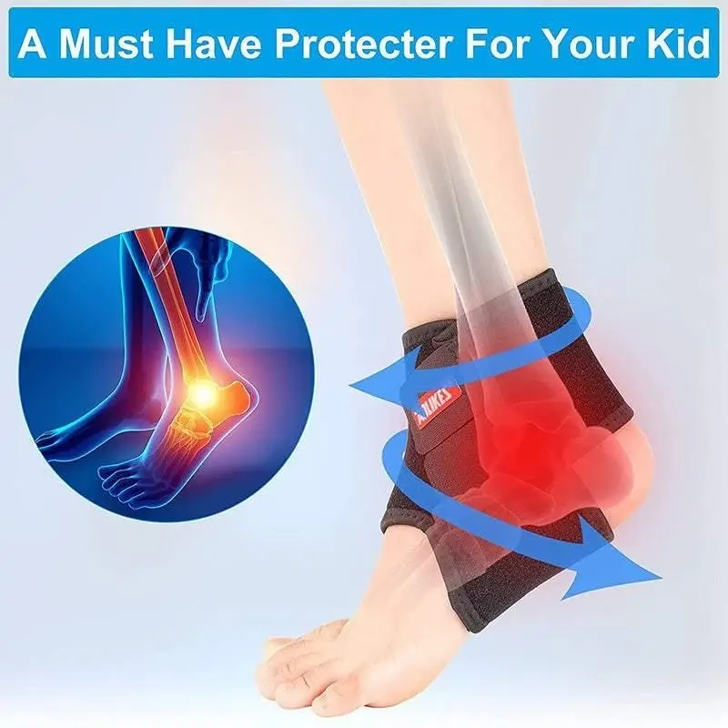 M Size Aolikes 1Pair Support Pads Guard Kids Children Ankle Brace Wrap Protection