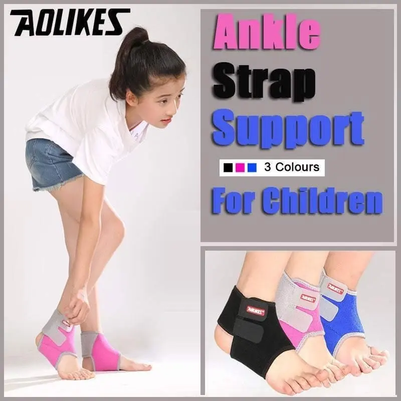 M Size Aolikes 1Pair Support Pads Guard Kids Children Ankle Brace Wrap Protection