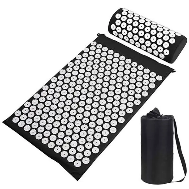 Acupressure Mat Yoga Massage Shakti Sit Lying Mats Pillow Pain Stress Pain Relax