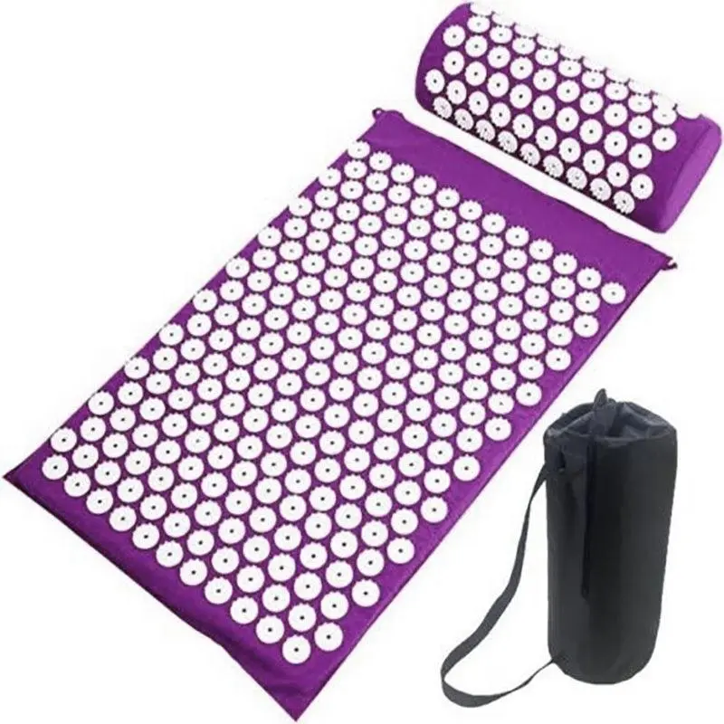 Acupressure Mat Yoga Massage Shakti Sit Lying Mats Pillow Pain Stress Pain Relax