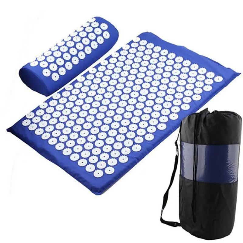 Acupressure Mat Yoga Massage Shakti Sit Lying Mats Pillow Pain Stress Pain Relax