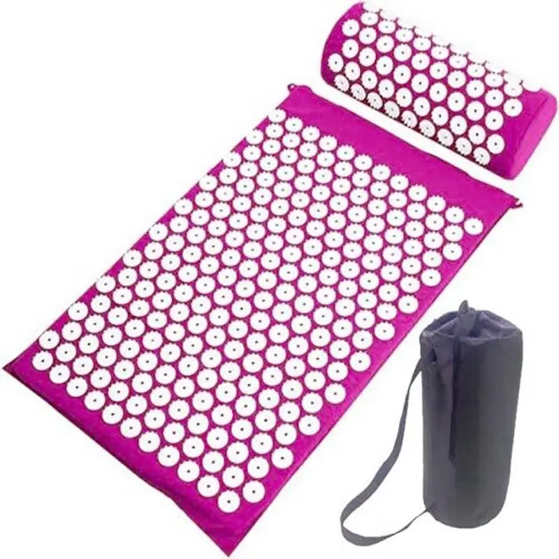 Acupressure Mat Yoga Massage Shakti Sit Lying Mats Pillow Pain Stress Pain Relax