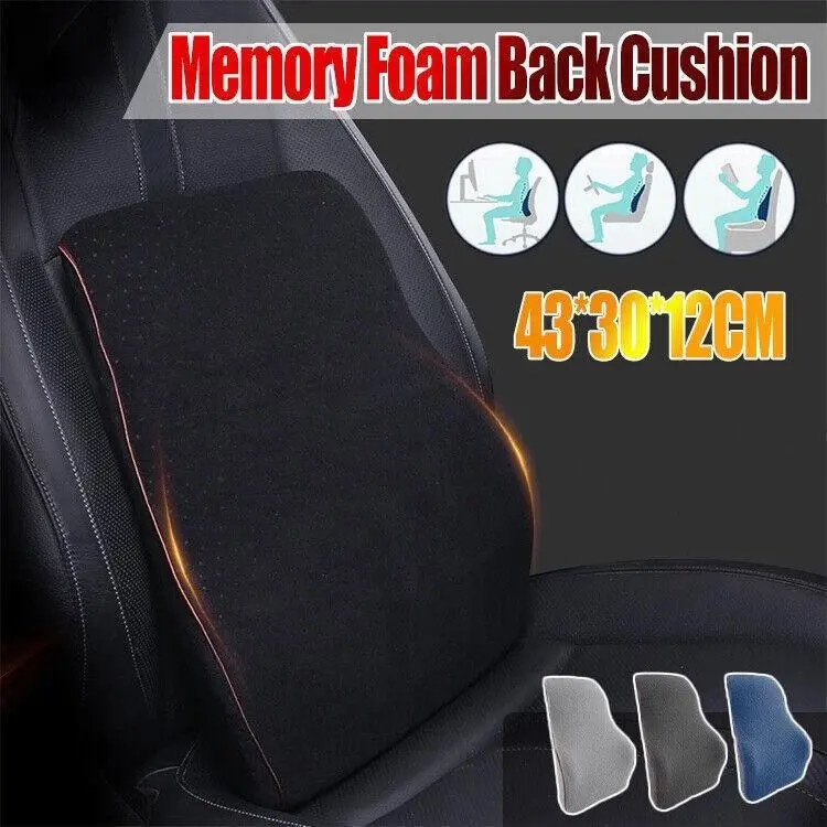 Memory Foam Lumbar Back Support Cushion Seat Waist Back Pillow Home Car Office