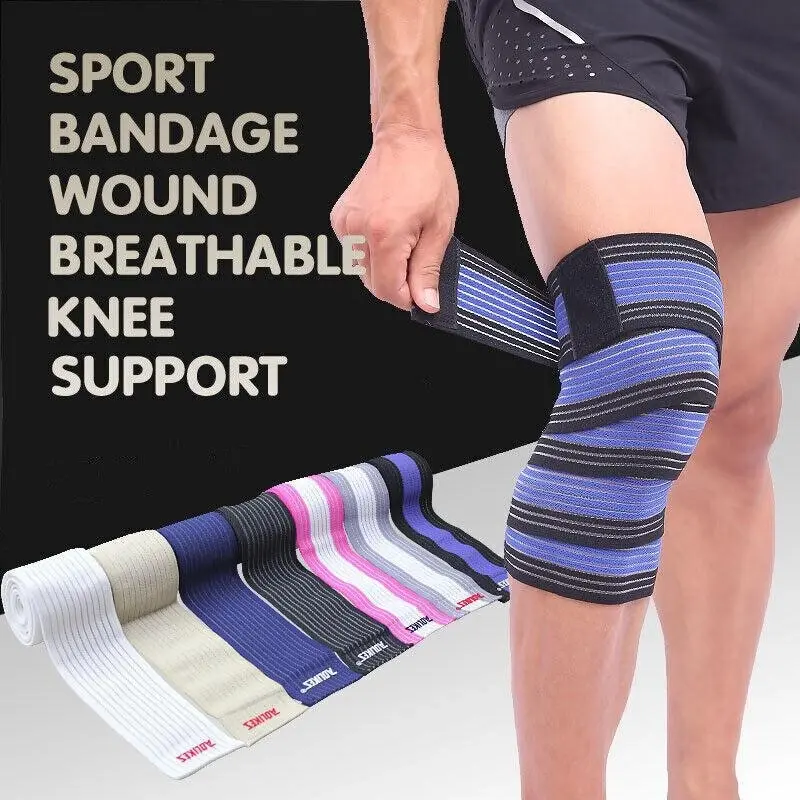 Sports Gym Bandage Wrap Compression Strap Wrist Knee Leg Ankle Elbow Band 180Cm