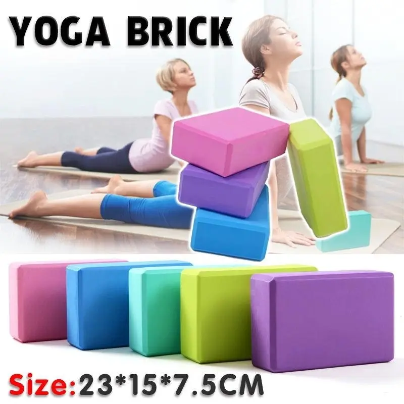 2Pcs Yoga Block Brick Foaming Home Exercise Practice Fitness Gym Sport Tool Au