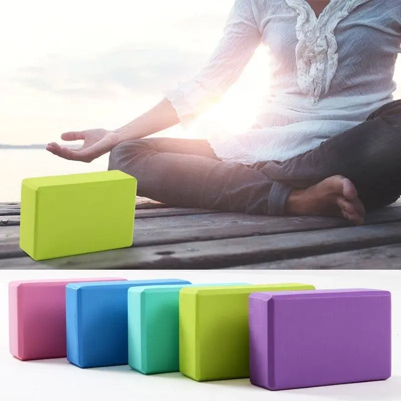 2Pcs Yoga Block Brick Foaming Home Exercise Practice Fitness Gym Sport Tool Au