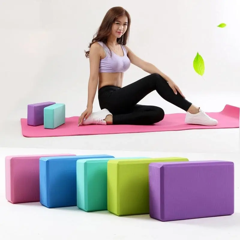 2Pcs Yoga Block Brick Foaming Home Exercise Practice Fitness Gym Sport Tool Au