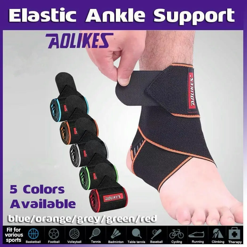 Aolikes Ankle Brace Support Compression Elastic Foot Wrap Protector Sport Au