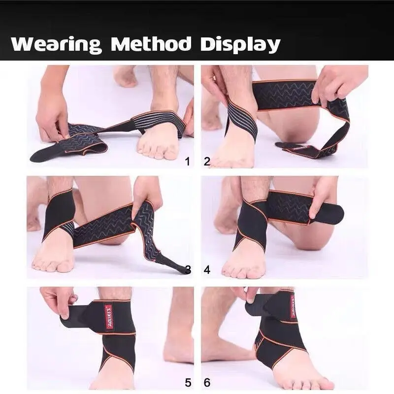 Aolikes Ankle Brace Support Compression Elastic Foot Wrap Protector Sport Au