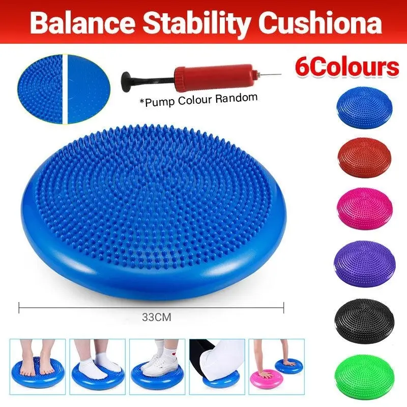 Balance Stability Cushion Wobble Air Disc Ankle Knee Strength Rehab Exercise