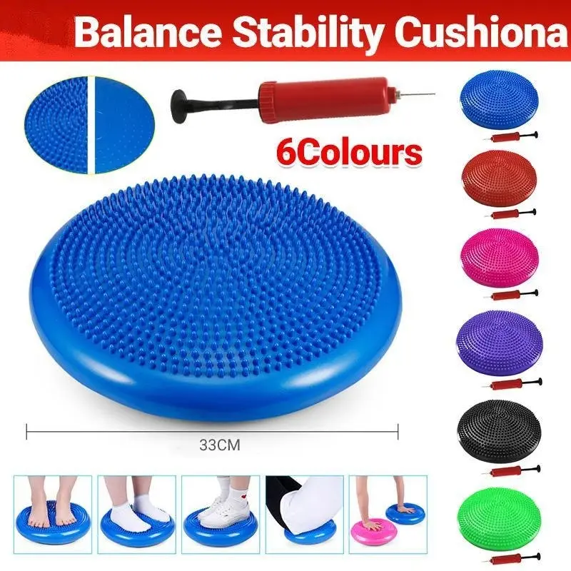 Balance Stability Cushion Wobble Air Disc Ankle Knee Strength Rehab Exercise