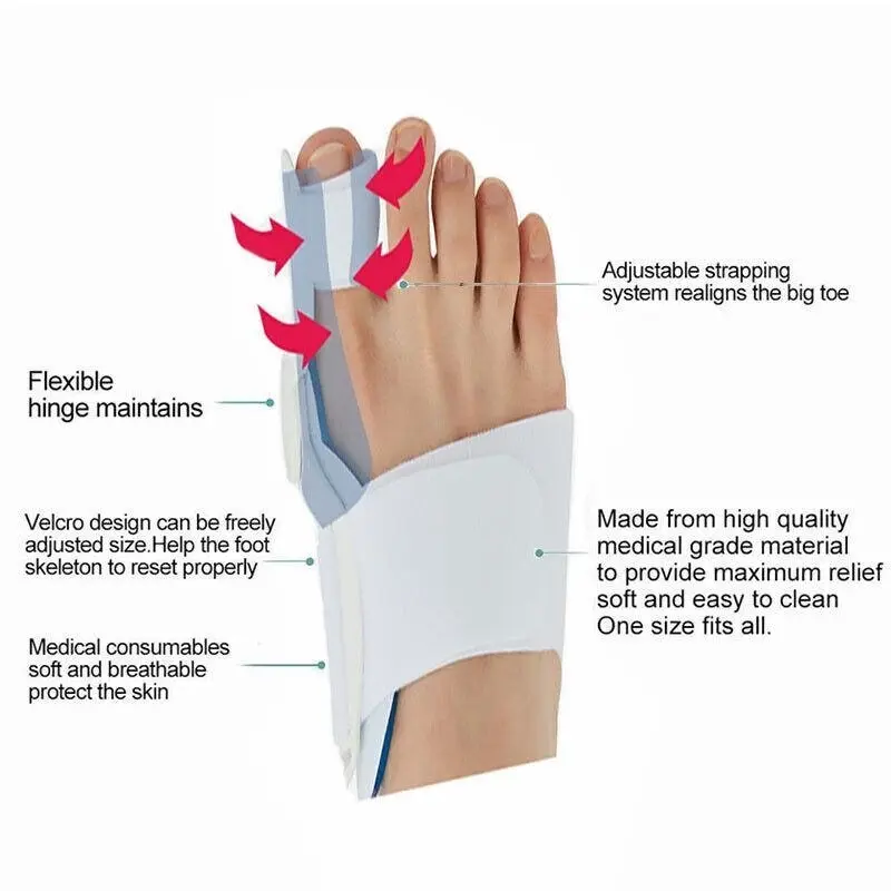 Toe Bunion Corrector Hammer Splint Straightener Orthopedic Brace Hallux Valgus