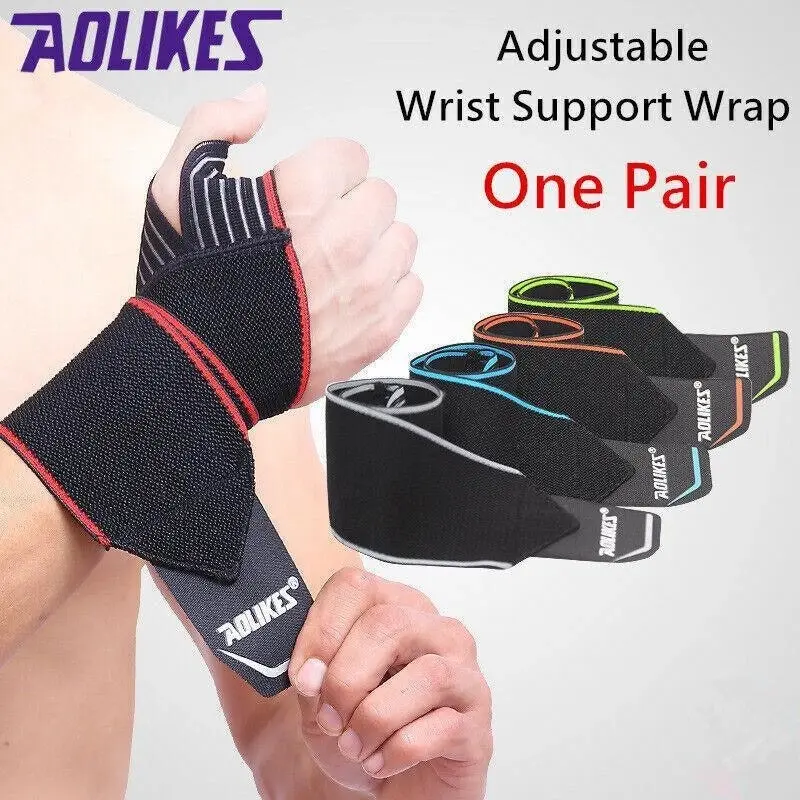 Aolikes 1 Pair Adjustable Wrist Support Wrap Strap Compression Hand Brace Au