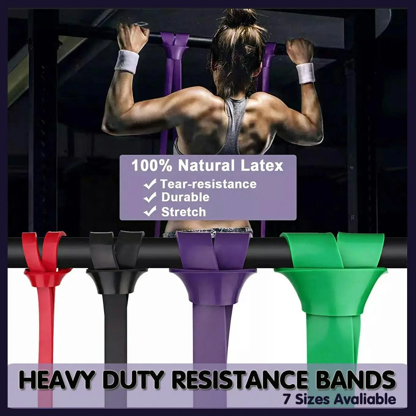 Heavy Duty Resistance Yoga Bands Loop Exercise Fitness Workout Band Gym Band