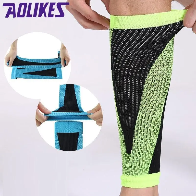 Aolikes L Size Compression Calf Sleeve Leg Brace Support Pain Relief Gym Running